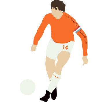 Unieke Nederlandse voetballer T-shirt - TenStickers