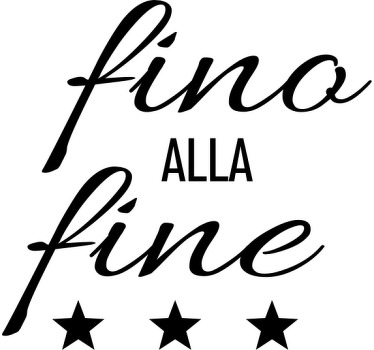 maglietta per uomo fino alla fine - TenStickers