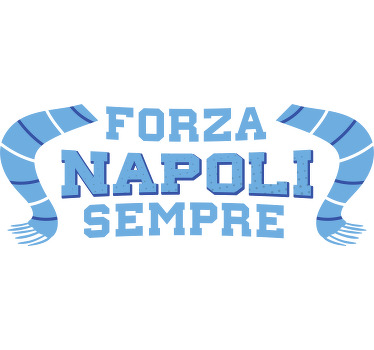 maglietta nera forza Napoli sempre - TenStickers