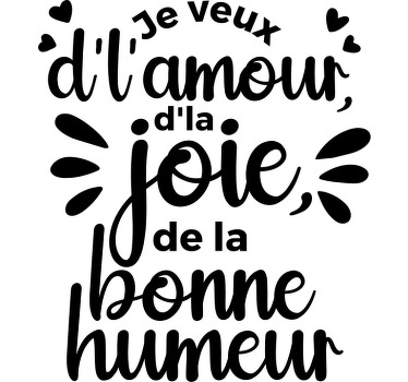 T-shirt paroles de chanson Je veux - TenStickers
