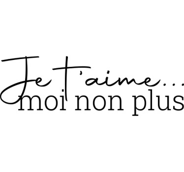 T-shirt Paroles de Chanson Je t'aime - TenStickers