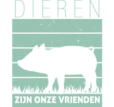 Dieren zijn vrienden T-shirt - TenStickers