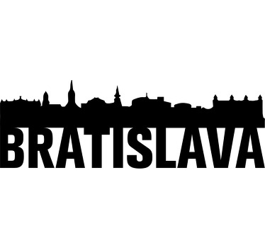 Tričko silueta Bratislavy - Tenstickers