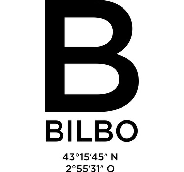 camiseta con coordinadas de Bilbao - TenVinilo
