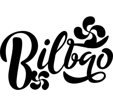 Camiseta caligráfica Bilbao - TenVinilo