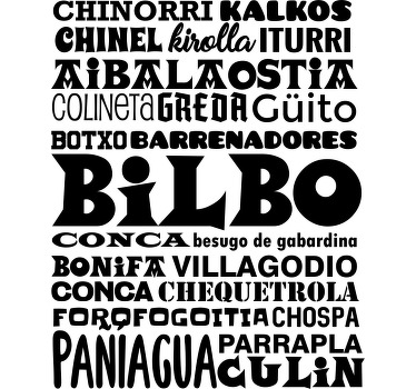 Camiseta con palabra Bilbao - TenVinilo
