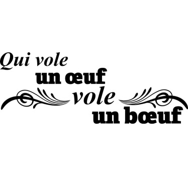 T-shirt expression française qui vole un œuf - TenStickers