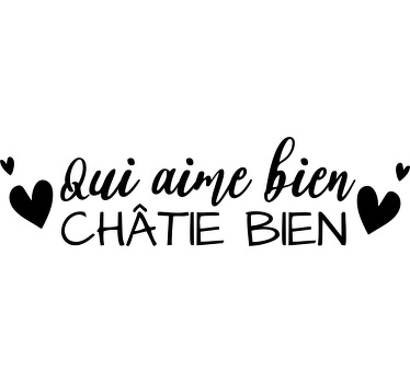 T-shirt expression française Qui aime bien - TenStickers