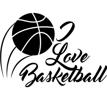 T-shirt Texte J'aime le basketball - TenStickers