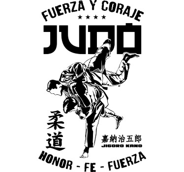 Camiseta Judokas fuerza y coraje - TenVinilo