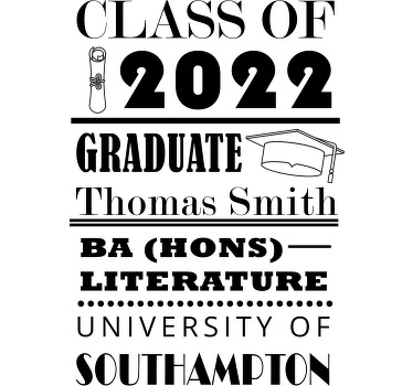 Custom Graduation t-shirts with name - TenStickers