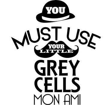 T-shirt citation Hercule Poirot - TenStickers