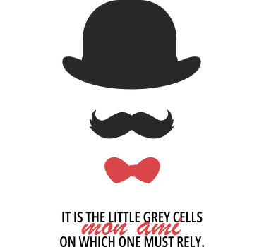 Hercule Poirot text custom t-shirt - TenStickers