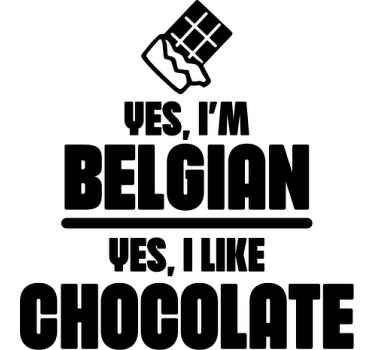 T-shirt Belgian like chocolate - TenStickers