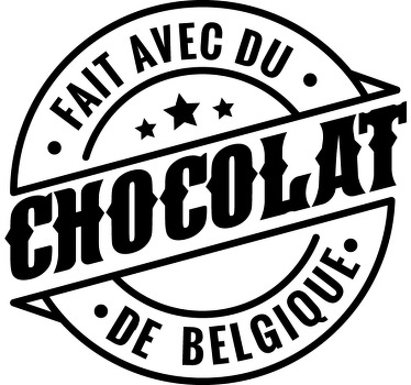 T-shirt Fait avec du chocolat belge - TenStickers