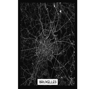 T-shirt Carte Topographique Bruxelles - TenStickers