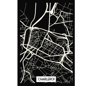 T-shirt Carte Topographique Charleroi - TenStickers