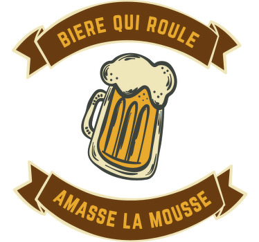 Tee-shirt bière qui roule - TenStickers