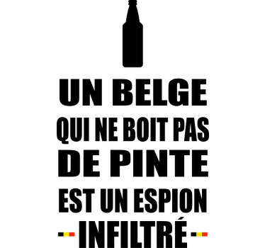 Tee-shirt espion infiltré Belgique - TenStickers