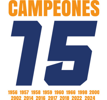 Camiseta campeones 15 copas - TenVinilo