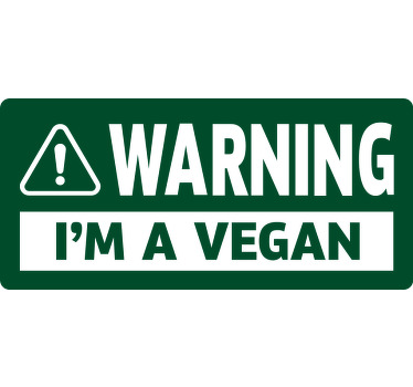 Warning! I'm a vegan custom t-shirt - TenStickers