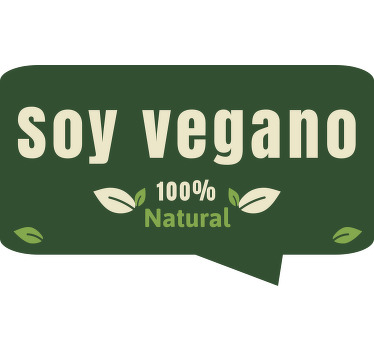 Camiseta con texto "soy vegano" - TenVinilo