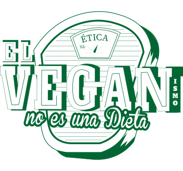 Camiseta con texto vegano no es una dieta - TenVinilo