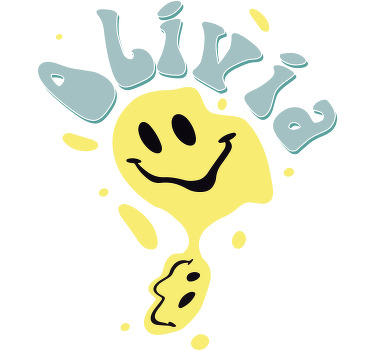 T-shirt personnalisé smiley jaune heureux - TenStickers