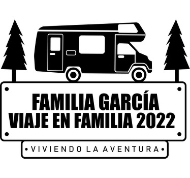Camisetas personalizable viaje en familia - TenVinilo