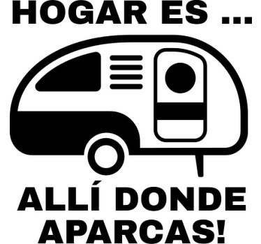 Camiseta texto hogar es donde aparcas - TenVinilo