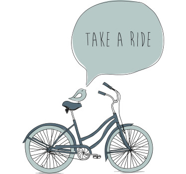 t-shirt maak een fiets rit met fiets - TenStickers