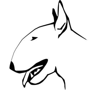 t-shirt bulterriër omtrek - TenStickers