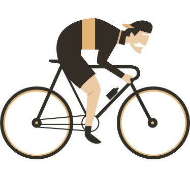 Wielrenner op fiets shirt - TenStickers