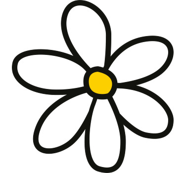 Madelief bloem op t-shirt - TenStickers