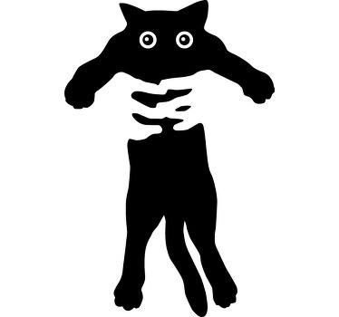 Camiseta graciosa gato atrapado - TenVinilo