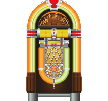 T-shirt met retro jukebox - TenStickers