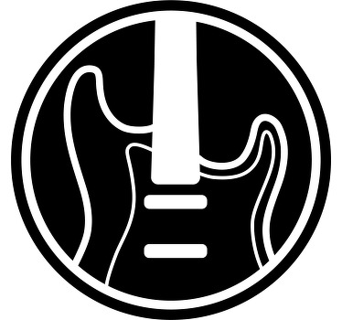 Ronde muziek gitaar shirt - TenStickers