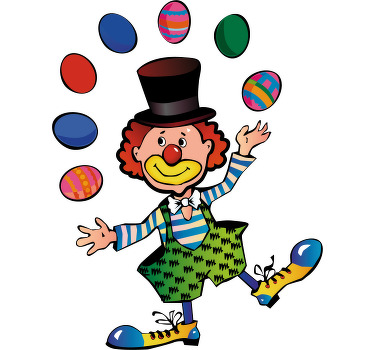 Jonglerende clown shirt voor kinderen - TenStickers