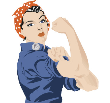 Vrouw we can do it t-shirt - TenStickers