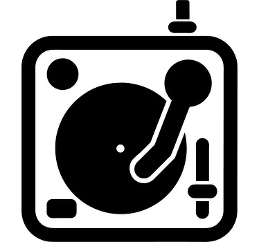 Platenspeler muziek t-shirt - TenStickers