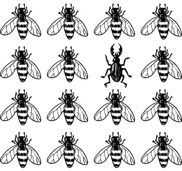 Tor met veel bijen op t-shirt - TenStickers