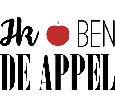 Ik ben de appel kinder t-shirt - TenStickers