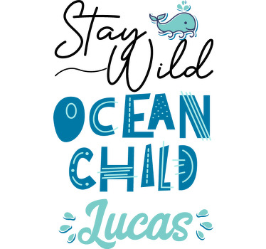 Ocean Child T-shirts with name - TenStickers