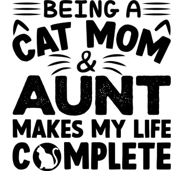 Cat Aunt custom text t-shirt - TenStickers