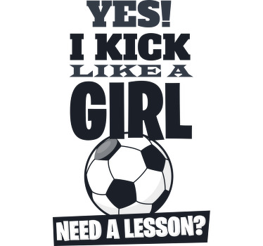 Tee-shirt "kick like a girl" - TenStickers