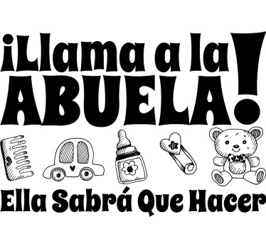 Camiseta para bebé Bodys personalizados llama a la abuela - TenVinilo