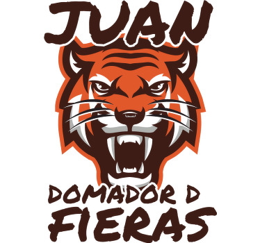 Camisetas personalizable Domador de Fieras con Nombre - TenVinilo