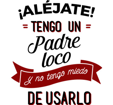 Camiseta para padres e hijos Camiseta divertida padre loco - TenVinilo