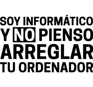 Camiseta original frase informático - TenVinilo