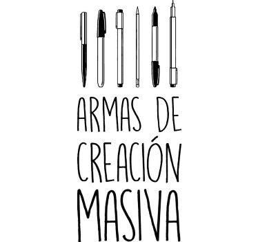 Camiseta frase armas de creación masiva - TenVinilo